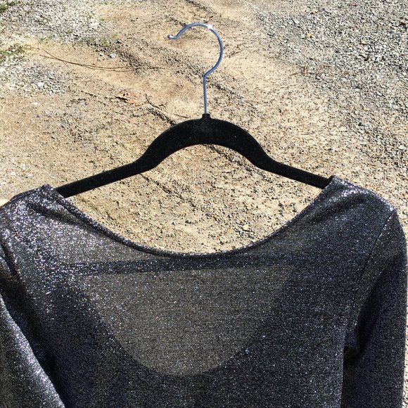 Shimmery Party Dress Semi-Sheer Size Medium - Picture 3 of 5